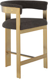 Romeo Boucle Fabric Upholstered Bar / Counter Stools — 876-C - Brown - 876Brown-C alternate view 2