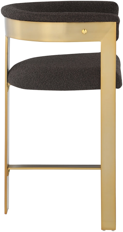 Romeo Boucle Fabric Upholstered Bar / Counter Stools — 876-C - Brown - 876Brown-C alternate view 3