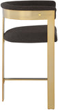 Romeo Boucle Fabric Upholstered Bar / Counter Stools — 876-C - Brown - 876Brown-C alternate view 3