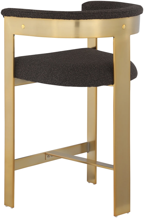 Romeo Boucle Fabric Upholstered Bar / Counter Stools — 876-C - Brown - 876Brown-C alternate view 4