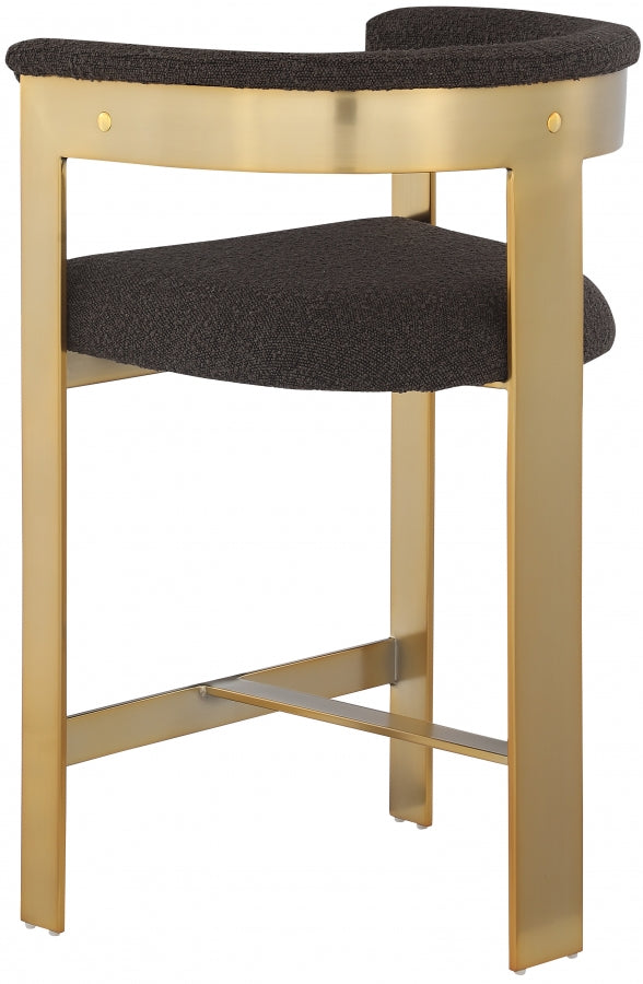 Romeo Boucle Fabric Upholstered Bar / Counter Stools — 876-C - Brown - 876Brown-C alternate view 5