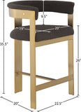 Romeo Boucle Fabric Upholstered Bar / Counter Stools — 876-C - Brown - 876Brown-C Dim