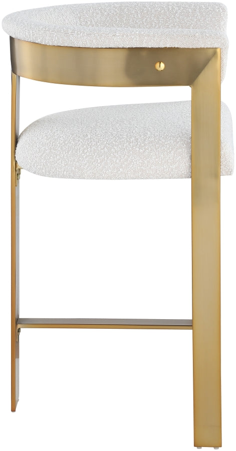 Romeo Boucle Fabric Upholstered Bar / Counter Stools — 876-C - Cream - 876Cream-C alternate view 3