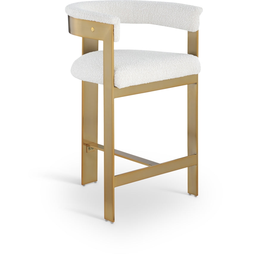 Romeo Boucle Fabric Upholstered Bar / Counter Stools — 876-C - Cream - 876Cream-C