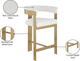 Romeo Boucle Fabric Upholstered Bar / Counter Stools — 876-C - Cream - 876Cream-C Infographic