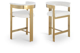 Romeo Boucle Fabric Upholstered Bar / Counter Stools — 876-C - Cream - 876Cream-C Double Chair
