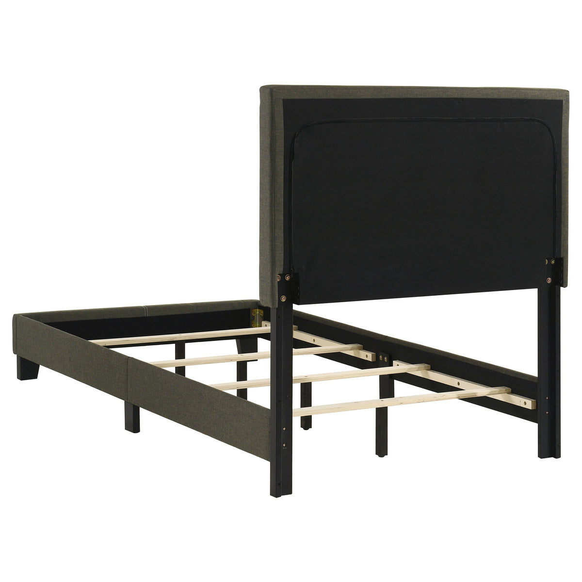 Boyd Upholstered Twin Panel Bed Charcoal