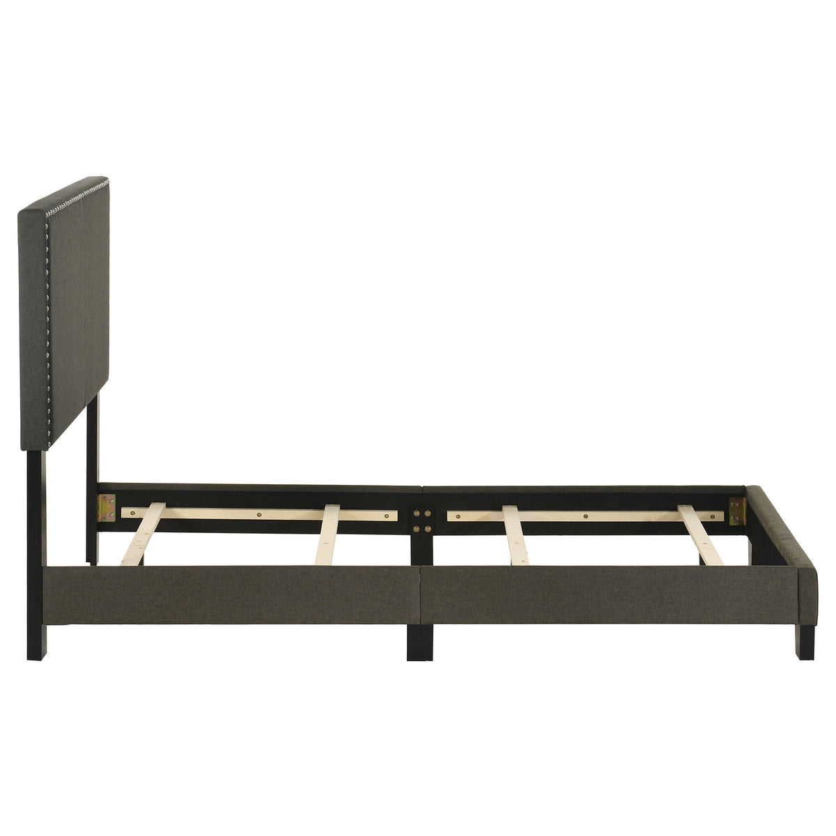Boyd Upholstered Twin Panel Bed Charcoal