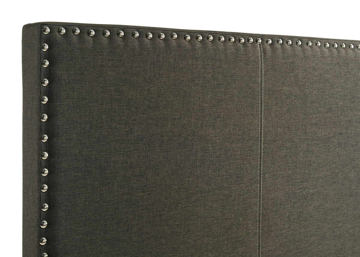 Boyd Upholstered Twin Panel Bed Charcoal