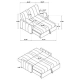 Portland Boucle Upholstered Sleeper Sofa Bed Latte