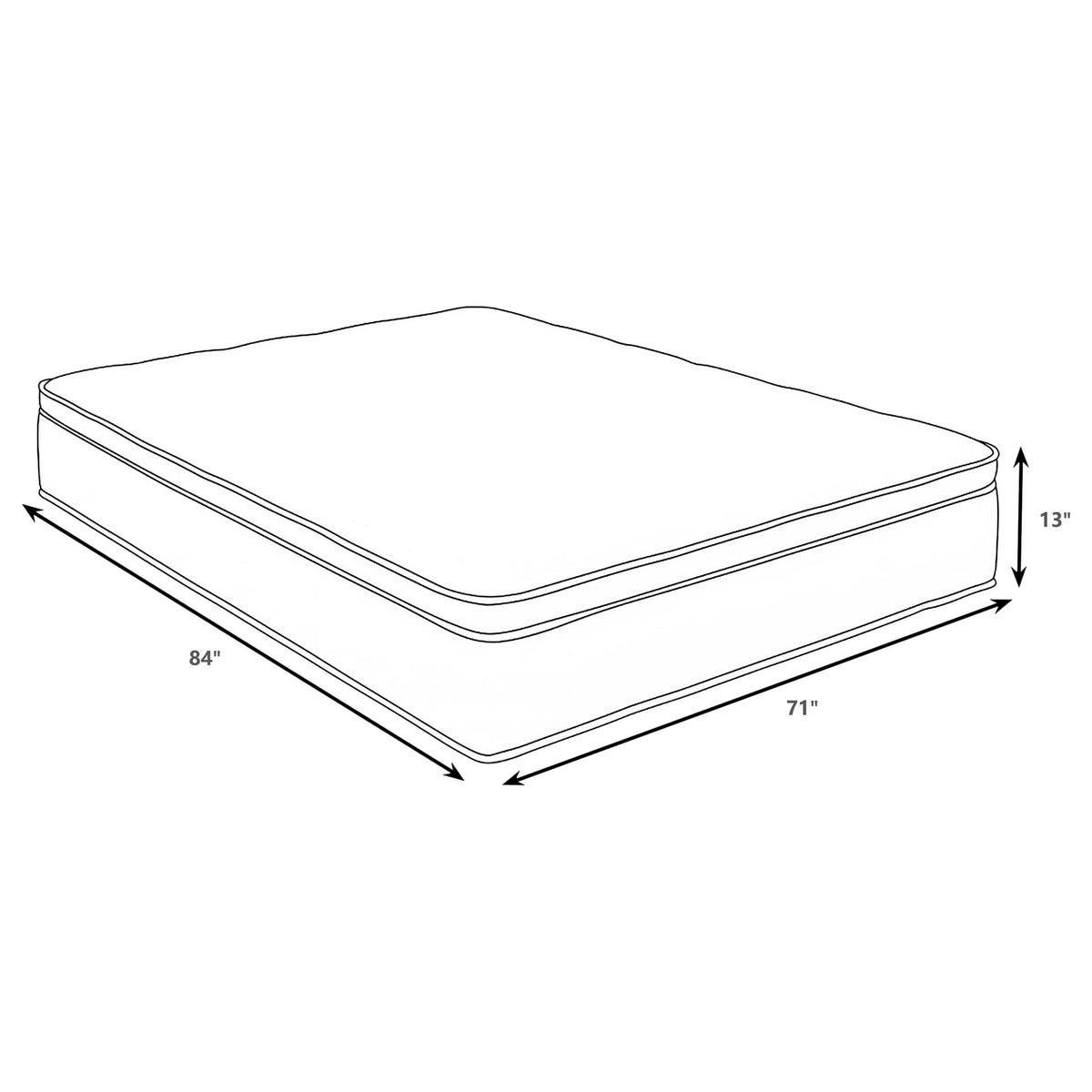 Sommet 13-inch California King Bamboo Euro Top Memory Foam Hybrid Mattress