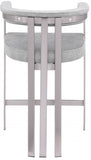 Marcello Velvet Upholstered Counter Stool — 939-C - Grey - 939Grey-C alternate view 2