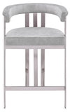 Marcello Velvet Upholstered Counter Stool — 939-C - Grey - 939Grey-C alternate view 3