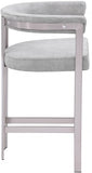 Marcello Velvet Upholstered Counter Stool — 939-C - Grey - 939Grey-C alternate view 4