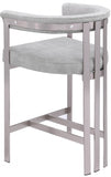 Marcello Velvet Upholstered Counter Stool — 939-C - Grey - 939Grey-C alternate view 5