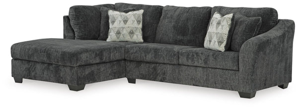 Biddeford Shadow 2-Piece Sleeper Sectional with Left-Arm Facing Chaise