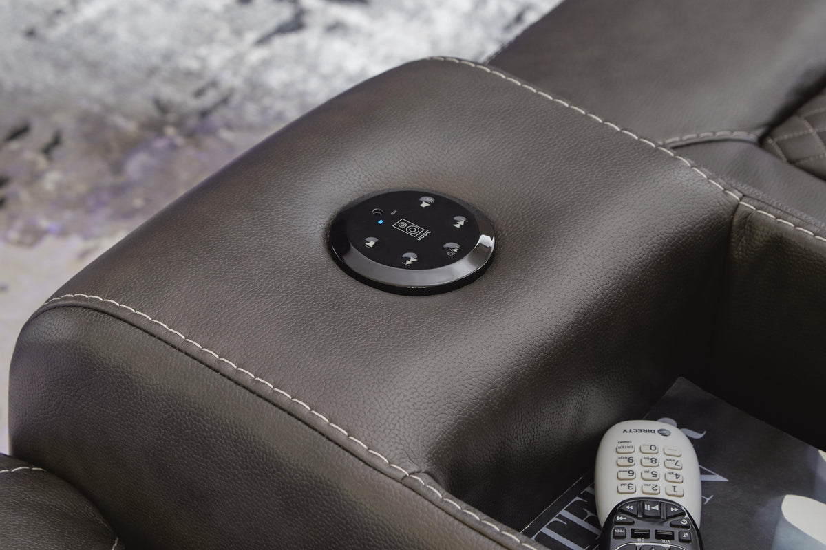Fyne-Dyme Power Reclining Loveseat with Console