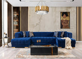 Ariana Velvet Blue Double Chaise Sectional