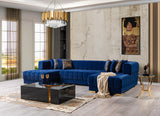Ariana Velvet Blue Double Chaise Sectional
