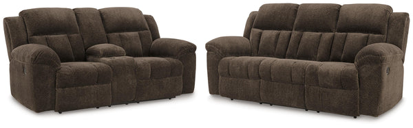 Frohn Chocolate Reclining Living Room Set