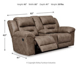 Stoneland Reclining Loveseat with Console