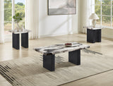 Vega Multi-Color Faux Marble 3-Piece Cocktail Set - Crown Mark | Olivia Furniture