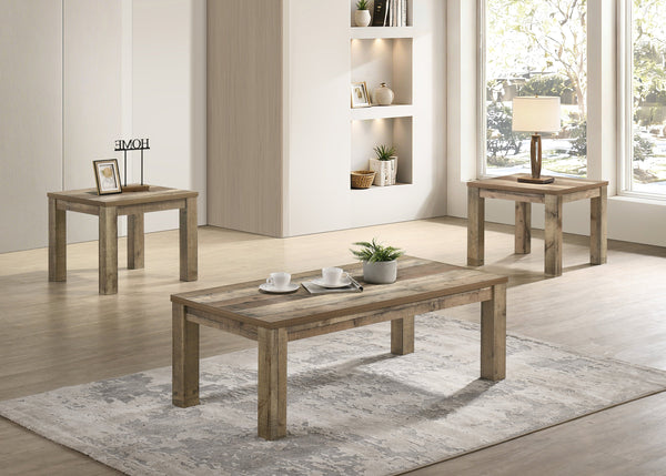 Theo Brown 3-Piece Coffee Table Set - Crown Mark | Olivia Furniture