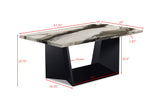 Adea Brown/Black 3-Piece Faux Marble Top Cocktail Table Set - Crown Mark | Olivia Furniture