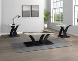 Zion Black 3-Piece Faux Marble Occasional Table Set - Crown Mark | Olivia Furniture