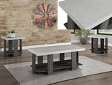 Boris Light Gray 3-Piece Coffee Table Set - Crown Mark | Olivia Furniture