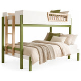 Evren Twin-over-Full Bunk Bed with Ladder Tri-Tone