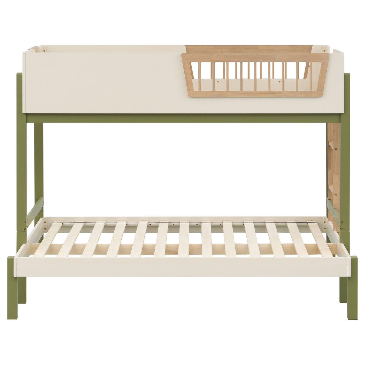 Evren Twin-over-Full Bunk Bed with Ladder Tri-Tone