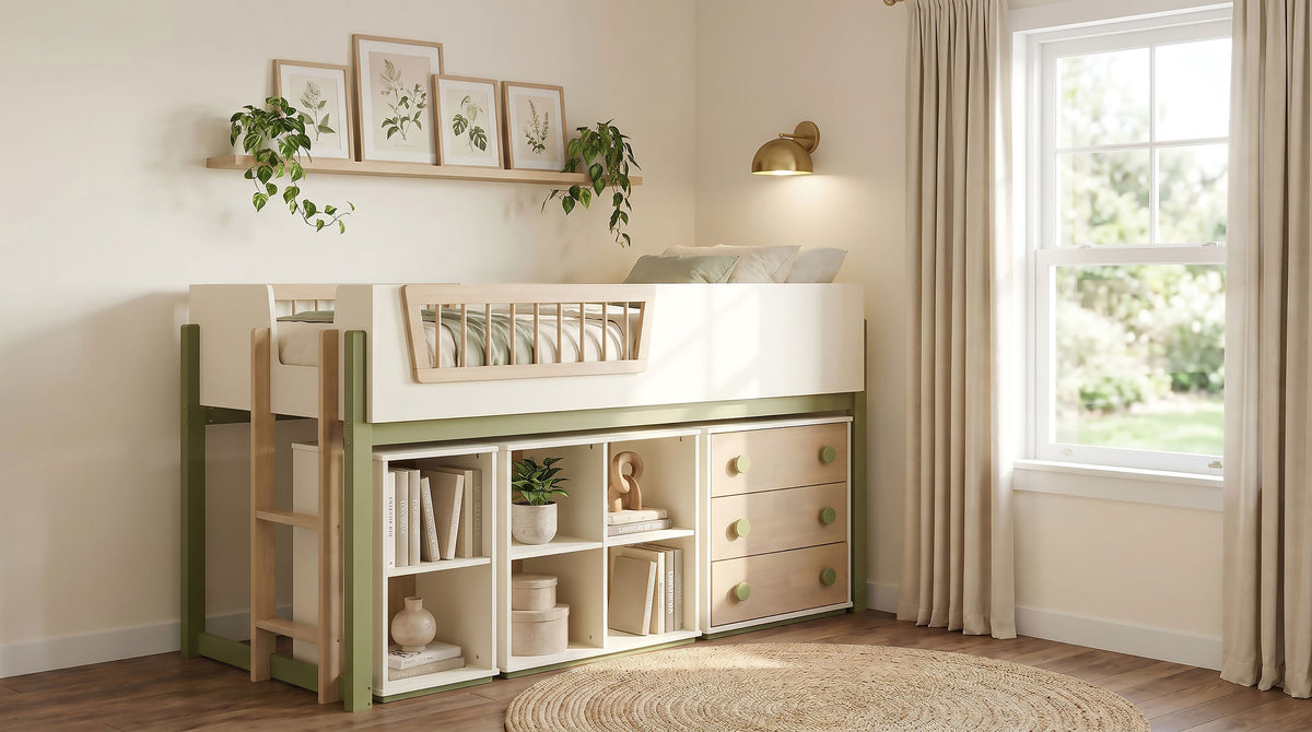 Evren 3-drawer Chest with Olive Wood Knobs Tri-Tone