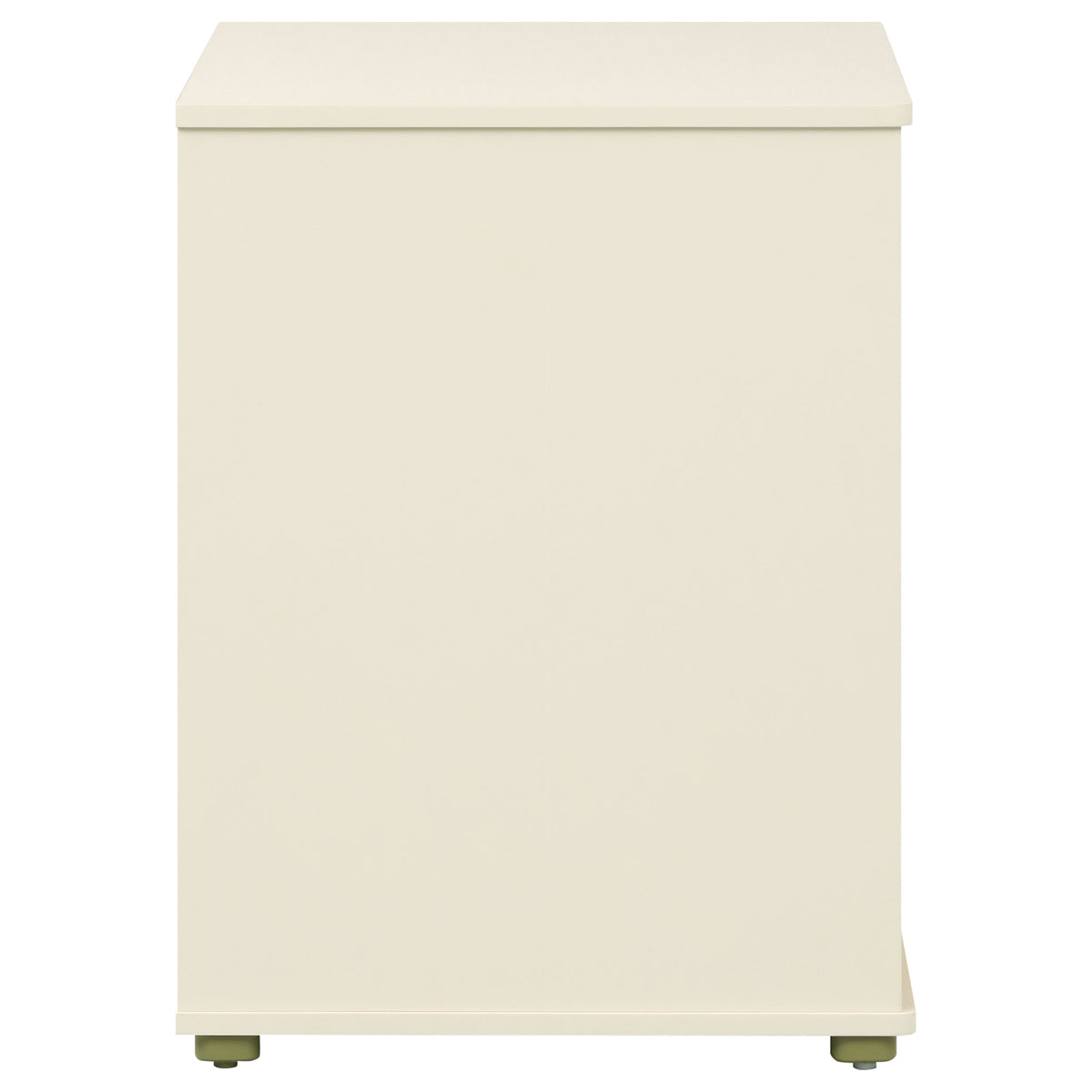Evren 4-cubby Horizontal Bookcase with Natural Interior Off White
