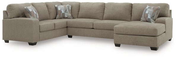 Newellen Hemp 3-Piece Sleeper Sectional with Right-Arm Facing Chaise