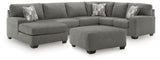 Clarington 3-Piece Sectional and Oversized Ottoman