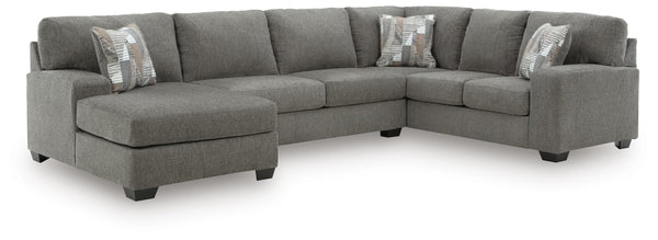 Clarington Greystone 3-Piece Sleeper Sectional with Left-Arm Facing Chaise