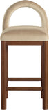 Conrad Velvet Upholstered Counter Stool — 11036-C - Beige - 11036Beige-C alternate view 2
