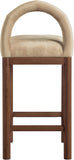 Conrad Velvet Upholstered Counter Stool — 11036-C - Beige - 11036Beige-C alternate view 4