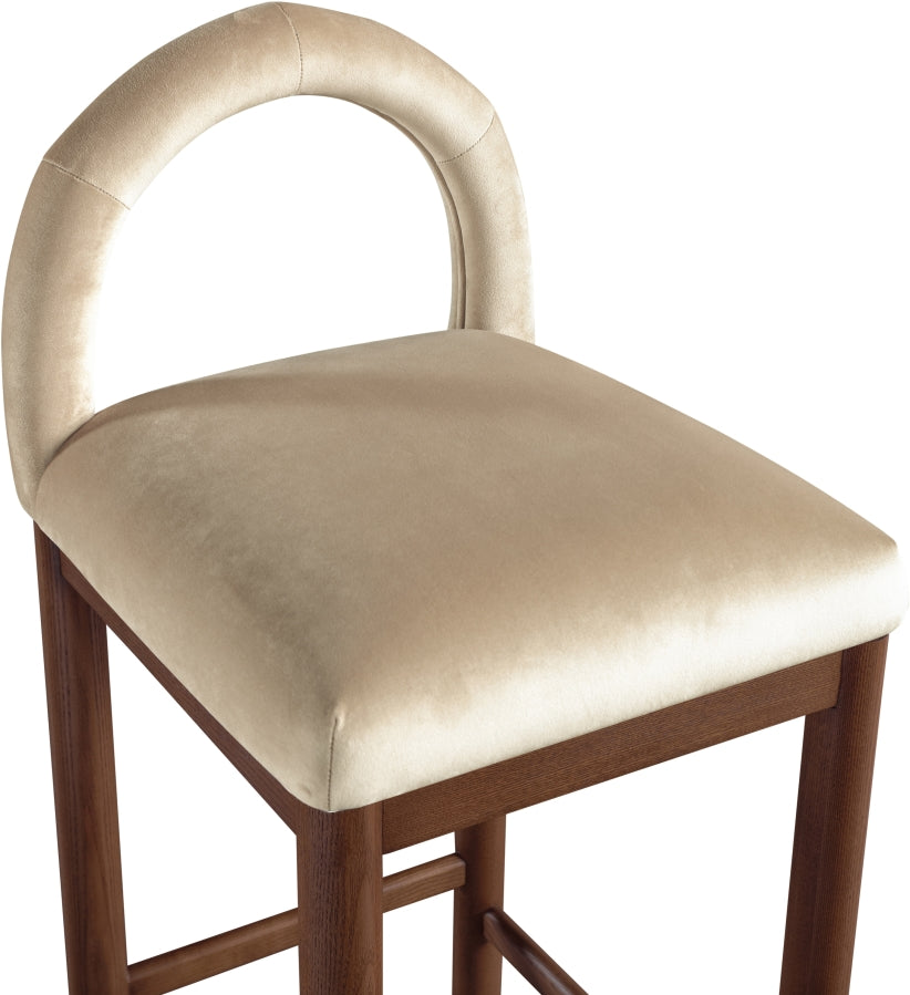 Conrad Velvet Upholstered Counter Stool — 11036-C - Beige - 11036Beige-C alternate view 5