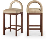 Conrad Velvet Upholstered Counter Stool — 11036-C - Beige - 11036Beige-C Double Chair