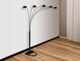 Peacock Arc Black 82" Floor Lamp - Crown Mark | Olivia Furniture
