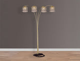 Rain Drop Arc Gold 84" Floor Lamp - Crown Mark | Olivia Furniture