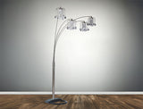 Rain Drop Arc Pewter 84" Floor Lamp - Crown Mark | Olivia Furniture