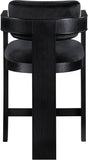 Sacha Velvet Upholstered Counter Stool — 11078-C - Black - 11078Black-C alternate view 4