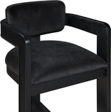 Sacha Velvet Upholstered Counter Stool — 11078-C - Black - 11078Black-C alternate view 5