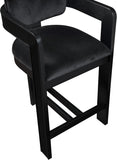 Sacha Velvet Upholstered Counter Stool — 11078-C - Black - 11078Black-C alternate view 6