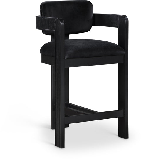 Sacha Velvet Upholstered Counter Stool — 11078-C