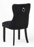 Arabella Black Velvet Accent Chair, Set of 2 - Crown Mark | Olivia Furniture