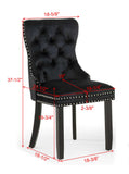 Arabella Black Velvet Accent Chair, Set of 2 - Crown Mark | Olivia Furniture